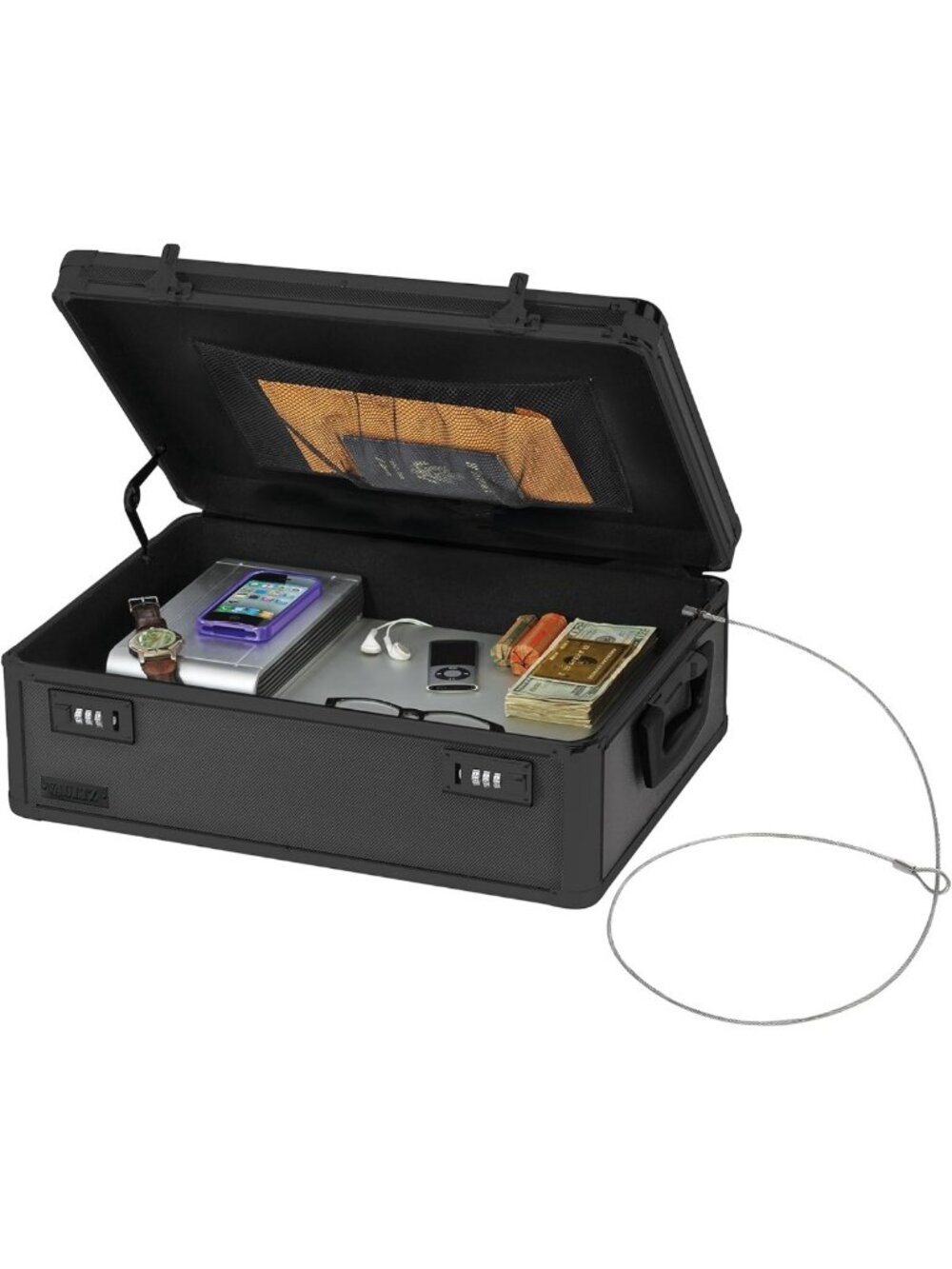 Locking Storage Chest with Dual Combination Lock - Secure Box for Laptops